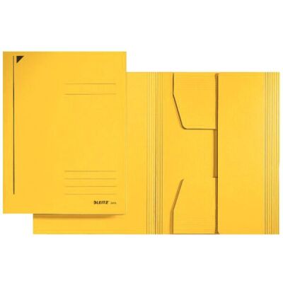 Jurismappe A4, gelb, 3 Klappen, Fassungsvermögen: 250 Blatt, Karton: 430g