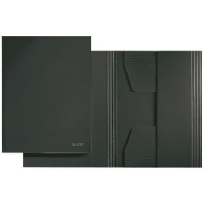 Jurismappe A4, schwarz, 3 Klappen, Fassungsvermögen: 250 Blatt, Karton: 430g