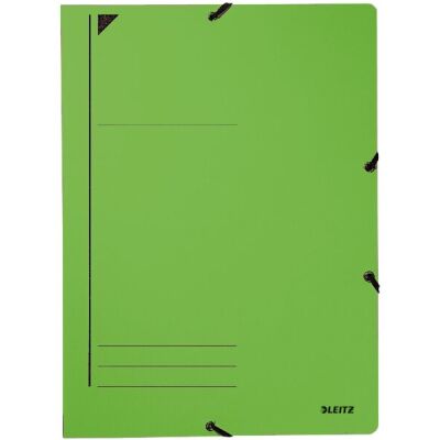 Eckspann-Mappe A4, grün, Beschriftungslinien, Fassungsvermögen: 250 Blatt, Karton: 430g
