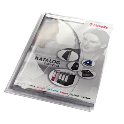 Sichthülle A4, transparent, verstärkte Schweißnaht am Boden, oben und rechts offen, PVC, genarbt, Beschriftungsschild oben, Folienstärke: 0,20mm, Inhalt: 50 Stück