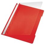 Schnellhefter A4, rot, transparenter Vorderdeckel, PVC,...