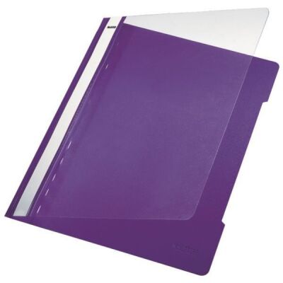 Schnellhefter A4, violett, transparenter Vorderdeckel, PVC, Beschriftungsfeld, Fassungsvermögen: 250 Blatt