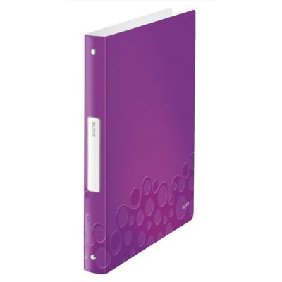 Ringbuch WOW A4, violett. 4-O-Ringmechanik, Ø 25mm. Aufgeklebtes Rückenschild. Maße: 314 x 257 mm.