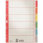 Kartonregister A4, Tabe: blanko, 6tlg., farbige Tabe,...
