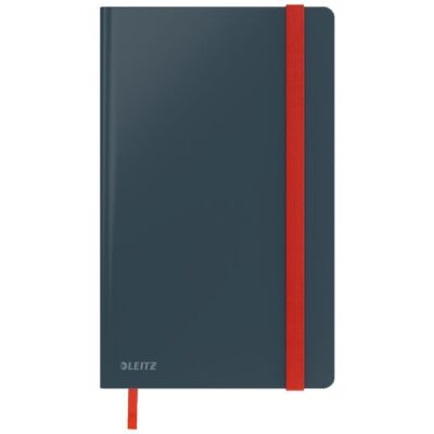 Notizbuch Cosy, A5, kariert, grau, Gummibandverschluss, 80 Blatt, Soft-Touch-Oberfläche, FSC®-zertifiziert