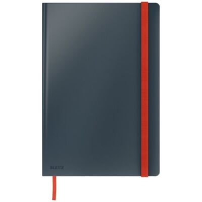 Notizbuch, Cosy, B5, kariert, grau Gummibandverschluss, 80 Blatt, Soft-