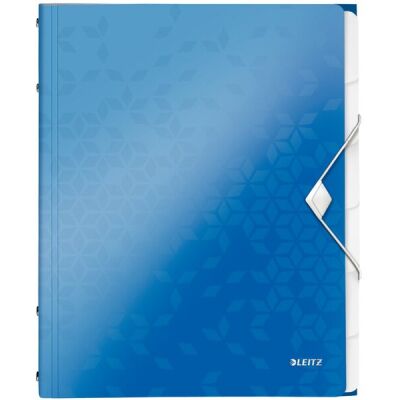 Ordnungsmappe WOW A4, blau. 6 Fächer, 3 seitliche Klappen, Verschluss, Füllmenge: 200 Blatt, BxH: 260 x 320 mm