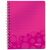 Collegeblock WOW A5, liniert, pink, 2-fach gelocht, mikroperforiert, spiralgebunden, 80 Blatt, 80 g/qm, Sichthülle, PP-Einband, Maße: 307x240x20mm
