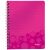 Collegeblock WOW A5, kariert, pink, 2-fach gelocht, mikroperforiert, spiralgebunden, 80 Blatt, 80 g/qm, Sichthülle, PP-Einband, Maße: 307x240x20mm