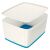 Aufbewahrungsbox WOW MyBox mittel + Deckel, weiß/blau, Kunststoff, Fassungsvermögen: 18 l, Maße: 318 x 198 x 385 mm