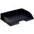 Briefkorb Plus Querformat schwarz, C4 quer, stapelbar, passend für Übergrößen wie Hängmappen, Maße: 363 x 70 x 273 mm