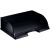 Briefkorb Plus Jumbo Querformat schwarz, C4 quer, stapelbar, passend für Übergrößen wie Hängmappen, großes Fassungsvermögen, Maße: 363 x 103 x 273 mm