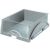 Ablagekorb Sorty grau, C4, mit abnehmbarer Frontklappe, großes Fassungsvermögen, unterteilbar mit Trennwand, stapelbar, Maße: 285 x 125 x 385 mm
