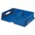 Ablagekorb Sorty Querformat blau, C3, großes Fassungsvermögen, unterteilbar mit Trennwand, stapelbar, Maße: 490 x 125 x 385 mm