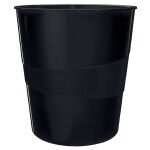 Papierkorb Recycle schwarz, 15 Liter, glänzende...