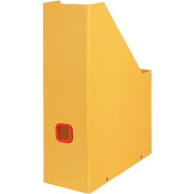 Stehsammler Click & Store Cosy, gelb, für DIN A4, mit Griffloch, Premium-Karton mit PP-Folie laminiert