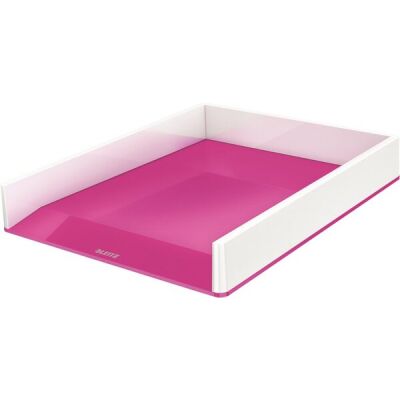 Briefkorb WOW Duo Colour, pink, C4, stapelbar, hochglänzend, Maße: 267 x 49 x 336 mm