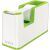 KlebebandunkelTischabroller WOW Duo Colour, weiß/grün, für Kleberollen bis 19 mm x 33 m, Polystyrol, Maße: 51 x 76 x 126 mm