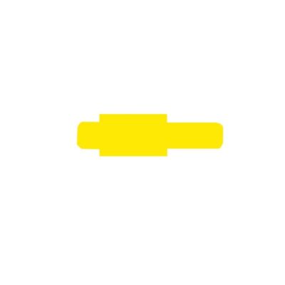 Stecksignal gelb, für Pendelregistratur, 10 mm überstehend, Hartfolie, Maße: 55 x 10 x 95 mm