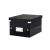 Aufbewahrungsbox Click & Store, klein, schwarz, Hartpappe, mit Deckel, Maße: 220 x 160 x 282 mm