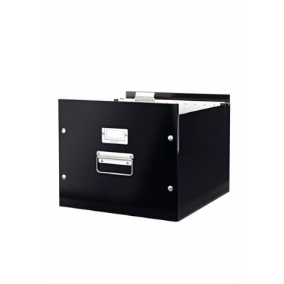 Aufbewahrungsbox Click & Store für Hängeregistratur, schwarz, Hartpappe, mit Deckel, Maße: 357 x 285 x 367 mm