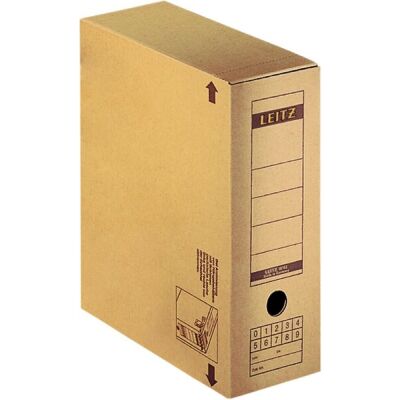 Archivschachtel Premium naturbraun, A4, Buchförmig aufklappbar, mit Griffloch, Nutzung auch im Querformat, extrastarke Wellpappe, Maße: 70 x 265 x 325 mm