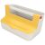 Mobile Aufbewahrungsbox Cosy,  farbiger Deckel, gelb, Tragegriff, mehrere Unterteilungen, Maße: 367 x 196 x 214 mm