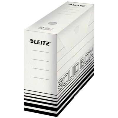Archivbox Solid A4, weiß, Füllvermögen: 900 Blatt, Wellpappe, Maße: 100 x 257 x 330 mm