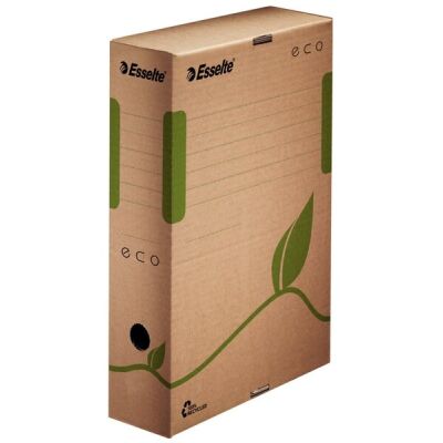 Archiv Box ECO, 80 mm, 327 x 80 x 233 mm, mit Griffloch, naturbraun, VE = 1 Packung = 25 Stück