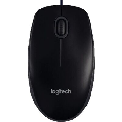 Logitech Maus B100 schwarz, kabelgebunden USB, Optisch, 800dpi, Business