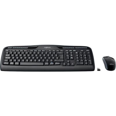 Tastatur-Maus-Set MK330 schwarz kabellos, USB-Empfänger, leise Tasten