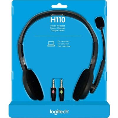 Stereo Headset H 110, silber/grau, Mikrofon mit Rauschunterdrückung,, Analoganschluss mit 3,5-mm-Klinkensteckern