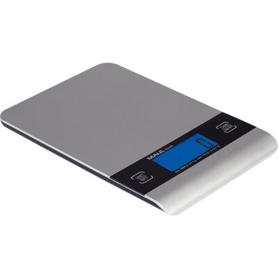 Briefwaage MAULtouch silber, Tragkraft 5000 g, Teilung 1 g, mit Batterie, automatische Nullstellung, Tellergröße: 160 x 160 mm