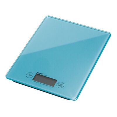 Briefwaage MAULgloss, hellblau, Tragkraft 5000 g, Wiegefläche 165 x 170 mm, Teilung 1g