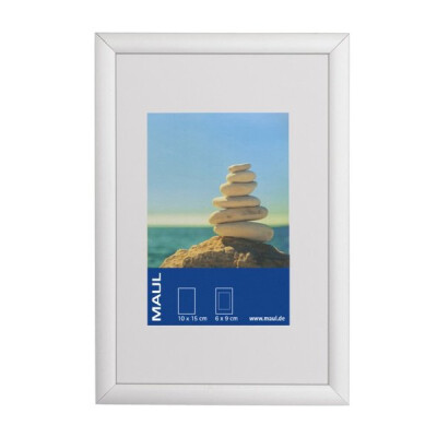 Bilderrahmen Aluminium 10 x 15 cm, glasklar, Rahmen silbereloxiert, zum Stellen und Hängen