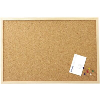 Pinnwand 80x120cm Kork hz Rückwand Aufhängern Pinnadeln