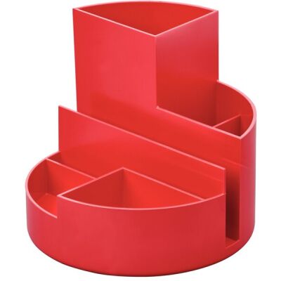 MAULrundbox Recycling, rote Oberfläche, matt, 6 Fächer