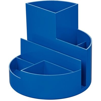MAULrundbox Recycling, blaue Oberfläche, matt, 6 Fächer