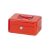 Geldkassette, rot, 200 x 170 x 90 mm, lackierter Stahl, Sicherheitszylinderschloss