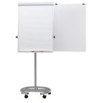 Flipchart, MAULoffice, Rundfuß, mit 2 Armen, silber