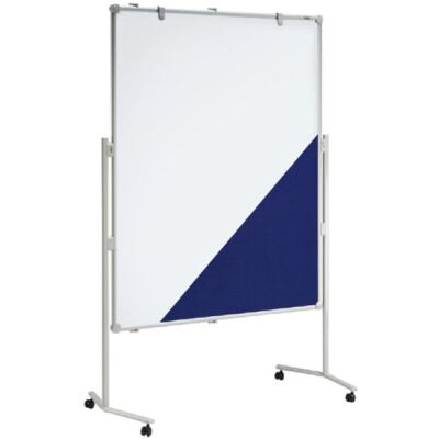 Moderationstafel MAULpro, 150 x 120 cm, Oberfläche Textil blau / Whiteboard