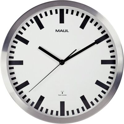 Wandfunkuhr MAULpilot, Ø 30 cm, Aluminium, klassisches Design