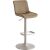 Bar- und Tresenhocker 1235,  gepolsterte Sitzschale in beige, Vintage Kunstleder, Gestell chrom matt