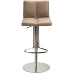 Bar-/Tresenhocker 1242, beige gepolsterte Sitzschale mit...