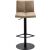 Bar-/Tresenhocker 1385, gepolsterte Sitzschale in beige, Vintage Kunstleder mit Steppnaht, Gestell schwarz