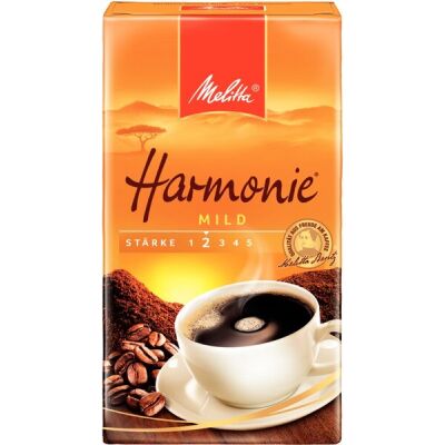 Melitta Harmonie Mild, gemahlener Röstkaffee, 500 g, Intensität: 2