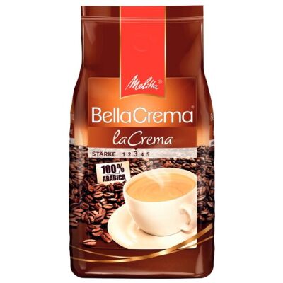 Melitta BellaCrema La Crema, 100% Arabica, ganze Bohnen, 1.000 g, Intensität: 3