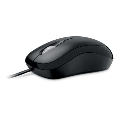Basic Optical Mouse schwarz, kabelgebunden, für Rechts- und Linkshänder, ergonomisches Design
