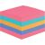 Haftnotiz Super Sticky Note, 76 x 76 mm, Würfel à 440 Blatt, Collection Rainbow: mohnrot, orange, wassermelonenrot