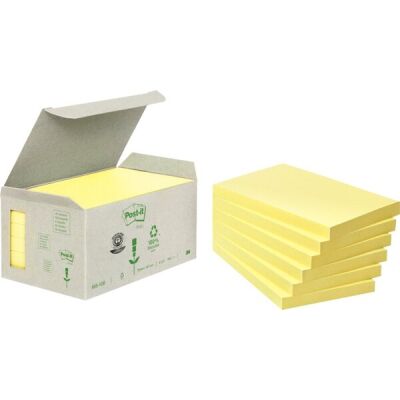 Post-it Notes Recycling Mini Tower gelb 38x51mm, 100 Blatt/Block